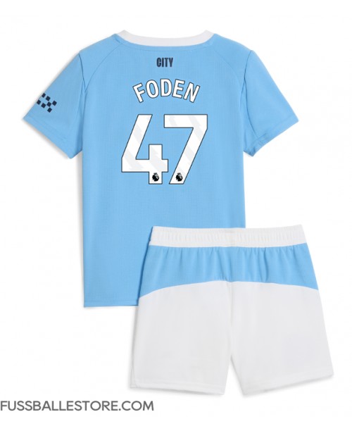 Günstige Manchester City Phil Foden #47 Heimtrikotsatz Kinder 2025-26 Kurzarm (+ Kurze Hosen) Günstige Manchester City Phil Foden #47 Heimtrikotsatz Kinder 2025-26 Kurzarm (+ Kurze Hosen)